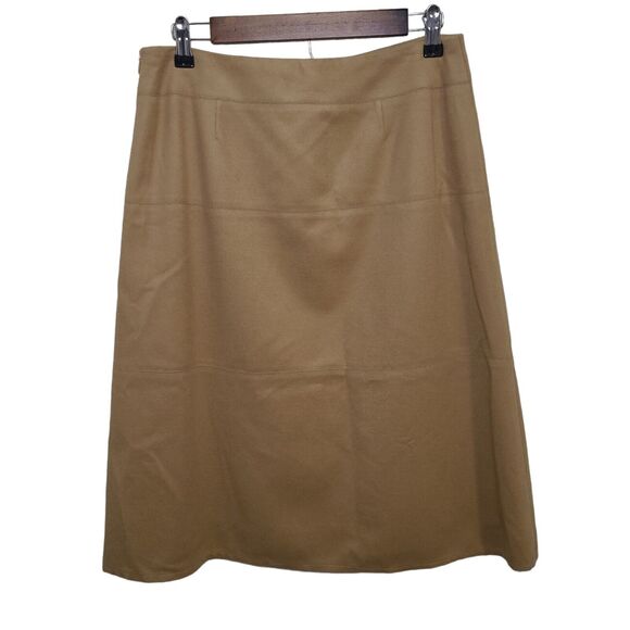 TSE SAY Wool & Cashmere A-Line Camel Skirt Women's SZ 31 Waist Made in Italy - Picture 4 of 10